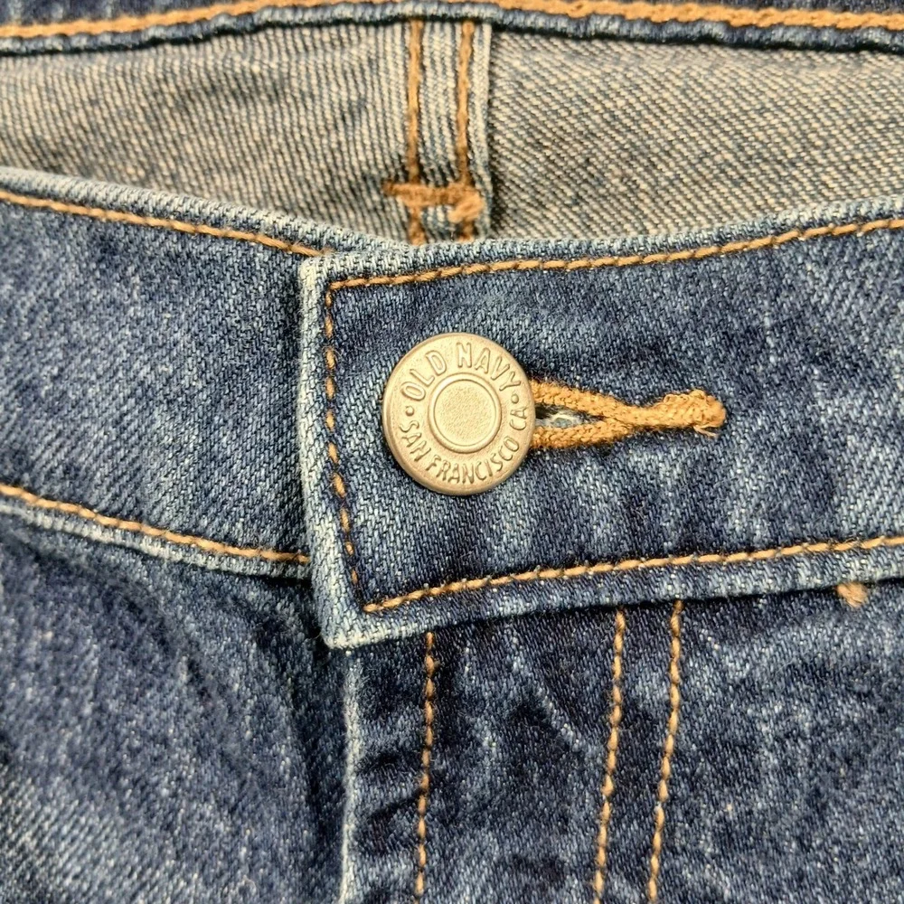 Old Navy Wow Boyfriend Jeans Womens 12 Mid-Rise Medium Wash Straight‎ Denim EUC